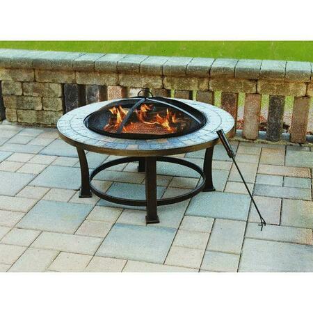 WORLDWIDE SOURCING 34 in. Slate Fire Pit 830B